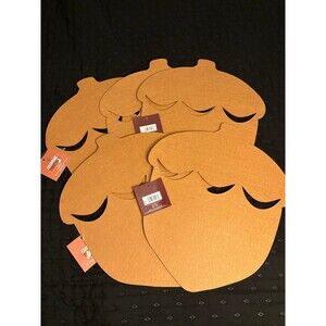 Fall acorn shaped felt placements set of 5 Thanksgiving Fall decor